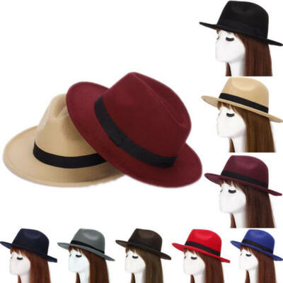 

US Sun Jazz Gangster Panama Cap Mens Womens Unisex Trilby Fedora Autumn Hat New