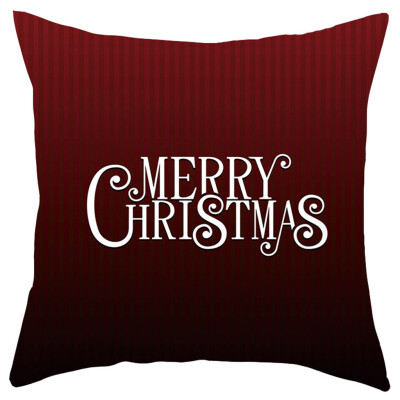 

Tailored Merry Christmas Short Plush Pillowcase Sofa Pad Set Home Decoration 18x18 Inch