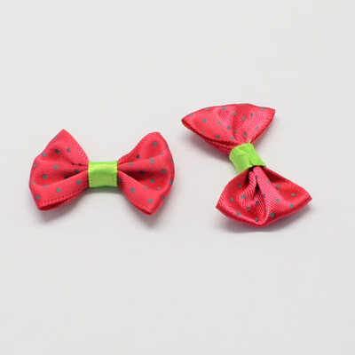 

Handmade Woven Costume Accessories Dot Pattern Ribbon Bowknot Cerise 23x35x6mm