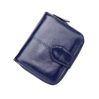 

PU Leather Zipper Wallet Short Coin Purse Card Holder Bag For Women