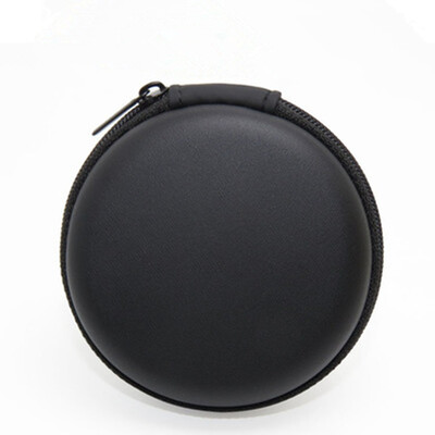 

Black Bluetooth Handsfree Headset Case - Clamshell Style with Zipper Enclosure Inner Pocket