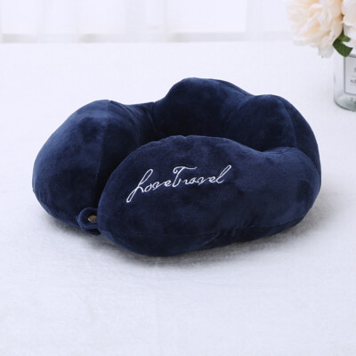 

1 Pc U-Shaped Pillow Super Soft Velvet Cloth Pp Cotton Neck Pillow