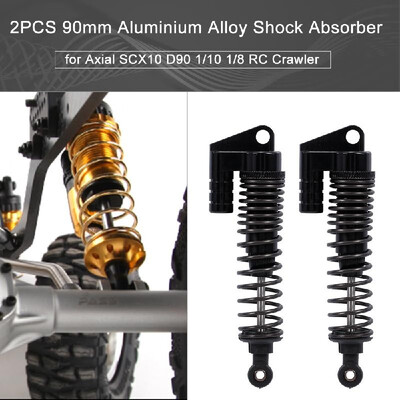 

2PCS 90mm Aluminium Alloy Car Damper CNC Machining Aluminum RC Shock Absorber for Axial SCX10 D90 Car 110 18 RC Crawler