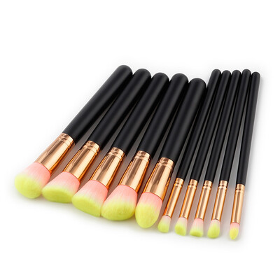 

Toponeto New 10Pcs Cosmetic Eyebrow Eyeshadow Brush Makeup Brush Sets Kits Tools