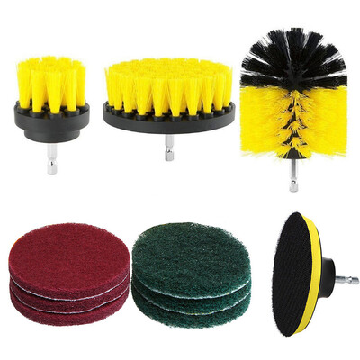 

〖Follure〗Drill Brush Scouring Pad Hard Water Stain Remover for Grout Tiles Sinks Bathtub Bathroom Kitchen 10 Pcs