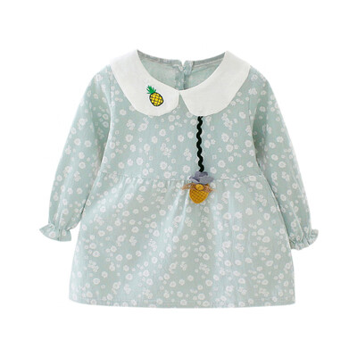 

Baby Girl Dress 0-3T Cute Baby Girl Clothes Toddler Floral Print Girls Dresses Fashion Cute Pineapple Pattern Embroidery Dresses
