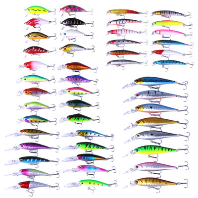 

48pcs Fishing Lures Mixed Artificial Crank Bait Tackle