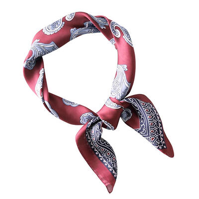 

Korean Women Printing Square Imitate Silk Scarf Hotel Waiter Business Gift