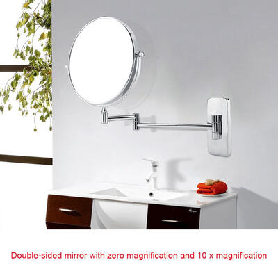 

Wall Mount Double Sided Cosmetic Mirror Rotatable Bathroom Makeup Mirrors 10x Magnification Wall Cosmetic Mirror Makeup Mirror