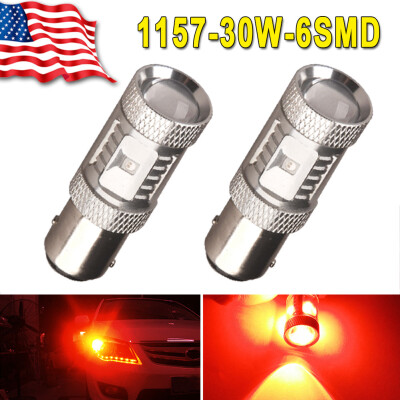 

2x Red 1157 BAY15D Brake Stop Parking Led Light 3030 Chip Non-polarity 12V