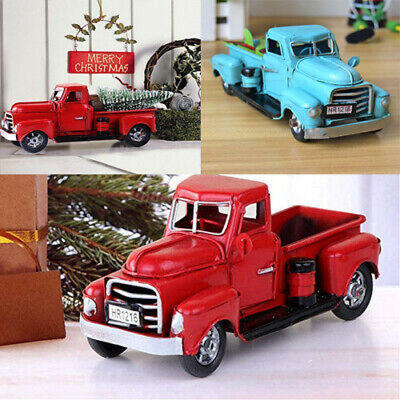 

Vintage Red Metal Truck Easter Ornament Kids Xmas Gifts Toy Table Top Decor USA