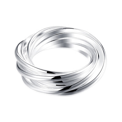 

Fashion women ring genuine solid jewelry multilayer design Acceptable wholesale Nine rings