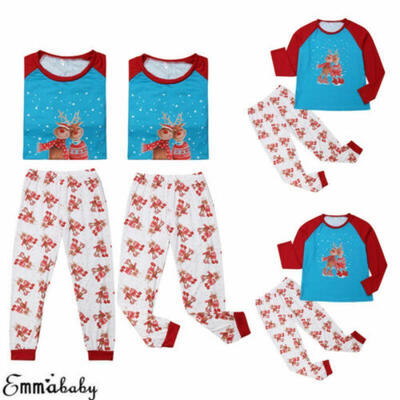 

Family Matching Christmas Pajamas Set Women Baby Kids Sleepwear Nightwear