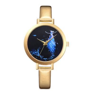 

Vintage Mermaid Round Dial Quartz Watch