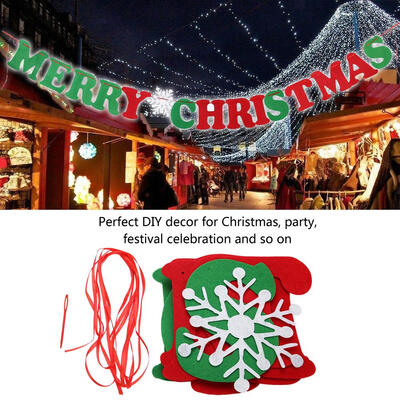 

Christmas Bunting Set Decorative Hanging Bunting Banner for Party Festival Celebration Christmas Ornaments Christmas Bunting
