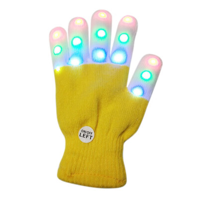 

1pc Halloween Children LED Gloves Keep Warm Gloves LED Gloves 7 Light Modes Finger Light Finger Toys Party Supplies