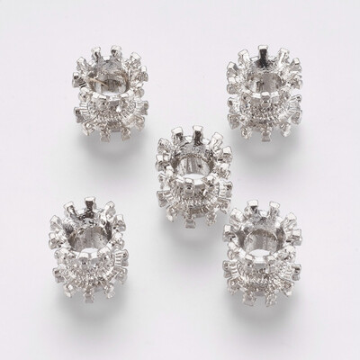 

Alloy European Beads Large Hole Beads Platinum 105x95mm Hole 4mm