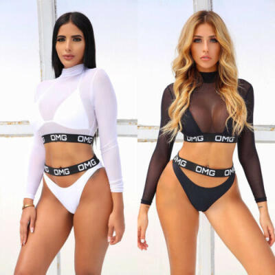 

3PCS Sexy Women Bikini Set Swimwear Bathing Beachwear Swimsuit Swimming Costumes