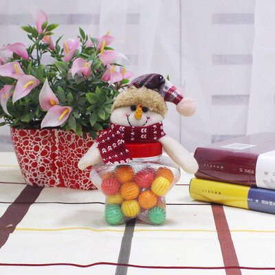 

Cute Christmas Candy Storage Can Decor For Home Gift Biscuit Food Storage Jarcandy Jar