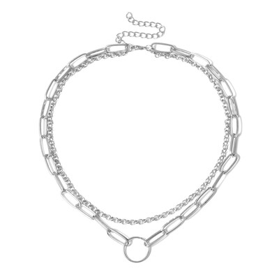 

Fashion Double Layer Coin Necklace Bohemia Round Sequins Choker Necklace Pendant On Neck Chain Jewelry