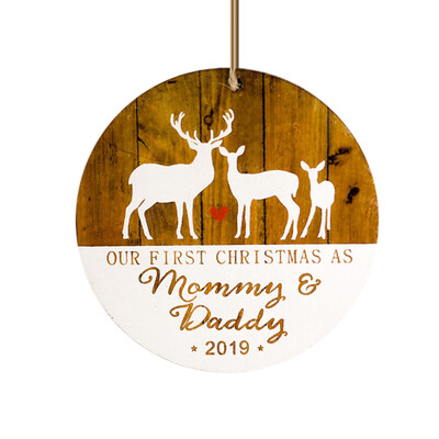 

Toponeto Home Decor Gifts Wooden Pendant Christmas Tree Ornament Party Hanging Decor