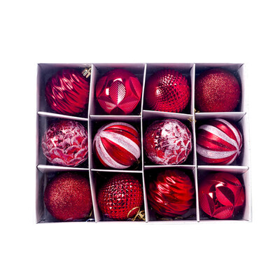 

12Pcs 55cm Glitter Baubles Balls Christmas Tree Ornament Party Hanging Decor