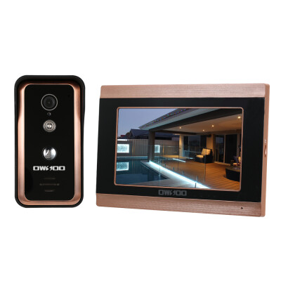 

OWSOO 7inch Monitor Wired WIFI Video Door Phone Doorbell Intercom Entry System with 1000TVL Wired IR-CUT Camera Support Night Visi