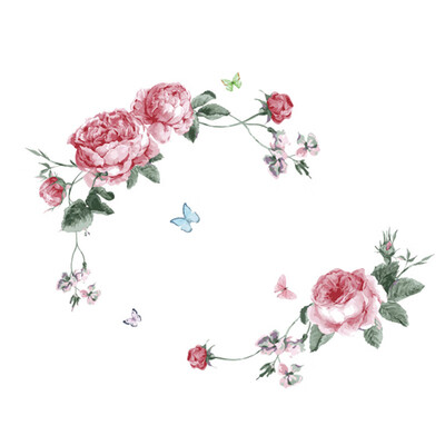 

Beautiful Flowers Wall Sticker PVC Decal DIY Home Room Decor Art Mural