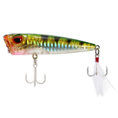 

Hard Fishing Bait Popper Fishing Lure Topwater Floating Popper Lure 3D Artificial Fishing Bait Fishing Accessory