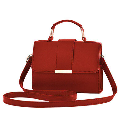 

Womens Faux Leather Square Small Flap Tote Messenger Shoulder Crossbody Bag