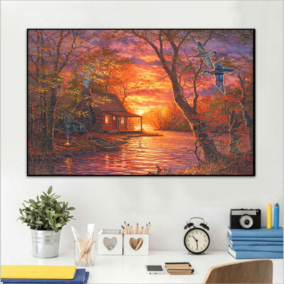 

Gobestart Embroidery Paintings Rhinestone Pasted DIY Diamond Painting Cross Stitch 5D