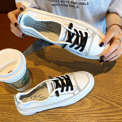 

Korean version ins small white shoes female Baitaxia thick sole sport sneakers studentsbasic shoes