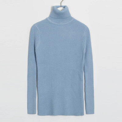 

〖Follure〗Womens Fashion Long Sleeve Turtlen Neck Bodycon Knitted Sweater Wrap Pullover