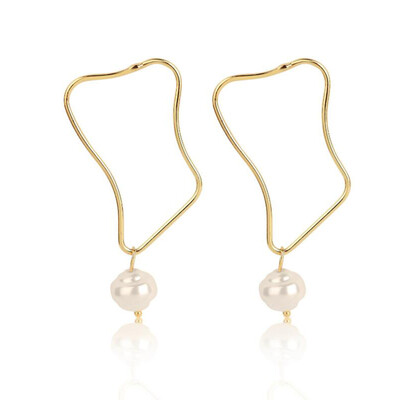 

2019 new brand design irregular gold series earrings generous simple temperament pendant earrings Korean earrings for women