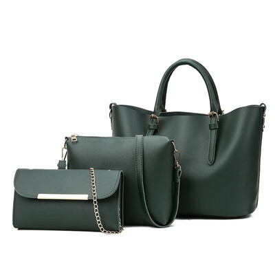 

Tailored 3Pcs Women Ladies Solid Leisure Fashion Messenger Tote Crossbody Handbag Bags
