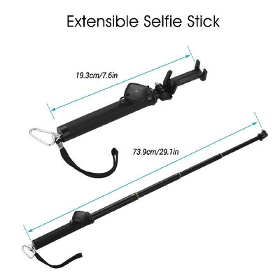 

Waterproof Dry Bag Cell Phone Pouch Case & Extendable Selfie Stick with BT Remote Control Lanyard for Beach Swimming Diving Travel