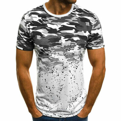 

Mens Short Sleeve T Shirt Slim Fit Casual Blouse Tops Summer Clothing Muscle