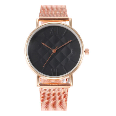 

New simple colorful ladies alloy mesh belt quartz hand