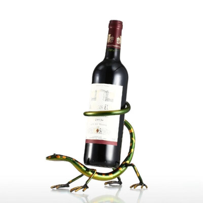 

Gecko Wine Rack Tooarts Iron Sculpture Home Decoration Crafts Practical Sculpture