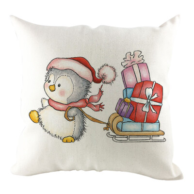 

Siaonvr Christmas Pillow Cover Pillowcases Decorative Sofa Cushion Cover Home Decoration