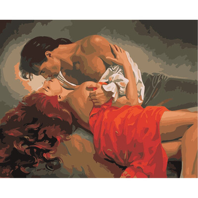 

Framless Pictures Painting By Numbers Painting&Calligraphy DIY Coloring By Numbers on Canvas Girl Pattern 4050cm