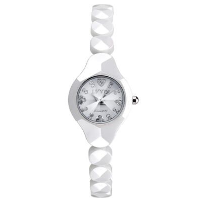 

Green authentic lady ceramic watch female watch simple Korean version students simple waterproof quartz bracelet watch handwatch g