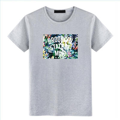 

T-shirt Mens Fashion Casual Personality T-shirt Street Hip Hop Harajuku T-shirt "Brooklyn State Of Mind" Printing New