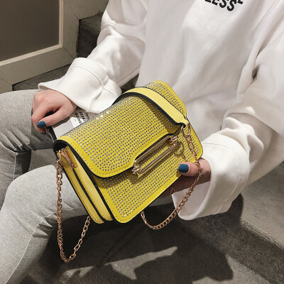 

Qiao Bani 2019 new South Korea ins fashion rivet small square bag trend single shoulder diagonal female bag factory direct sales