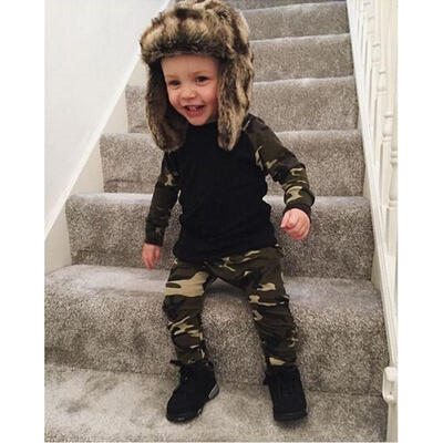 

Camouflage Toddler Infant Baby Boy Romper Tops Pants Outfits Set Clothes