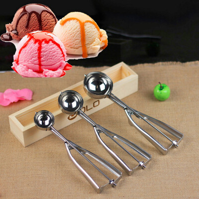 

4CM 5CM 6CM Kitchen Ice Cream Mash Potato Scoop Stainless Steel Spoon Spring Handle Kitchen Accessories