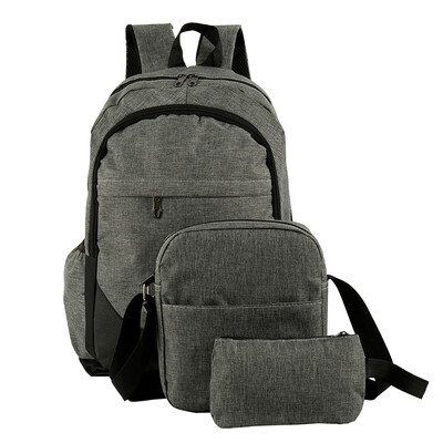 

3PCS Women Men School Bag Lunch bag Pencil bag Rucksack Laptop Backpack Set