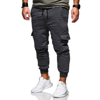 

Mens Gym Casual Sport Trousers Tracksuit Bottoms Skinny Joggers Sweat Pants