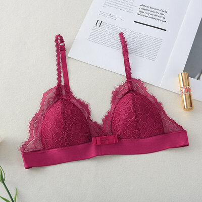 

Women Fashion Casual Triangle Cup Beauty Back Wrapped Chest Without Steel Ring Gathered Breathable Comfortable Bra