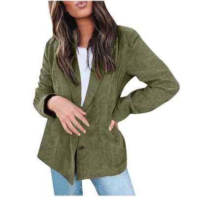 

Toponeto Women Fashion Long Sleeve Open Front Pocket Cardigan Suit Jacket Coat Top